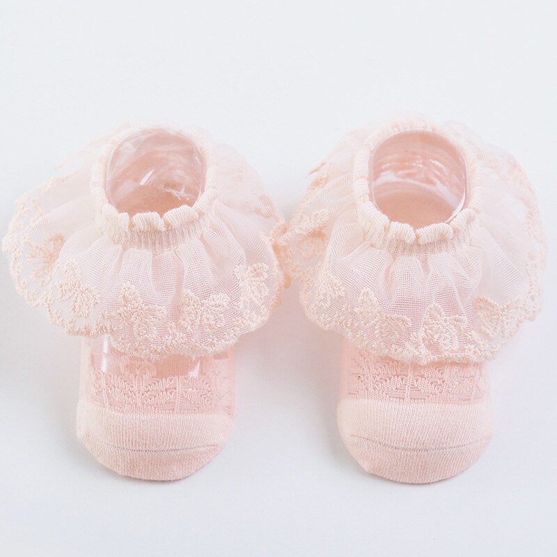 Baby Girl Frilly Lace Tutu Socks Breathable Infant Newborn Toddler Lace Ruffle Ankle Socks Baby Stuff Kids