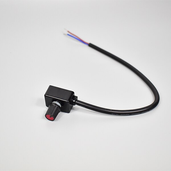 Ingen strømforespørgsel  dc 0/1-10v miniknap lysdæmper controller drejekontakter pwm singal til styring af enkelt dæmpbare led-lys: Sort med rød knop