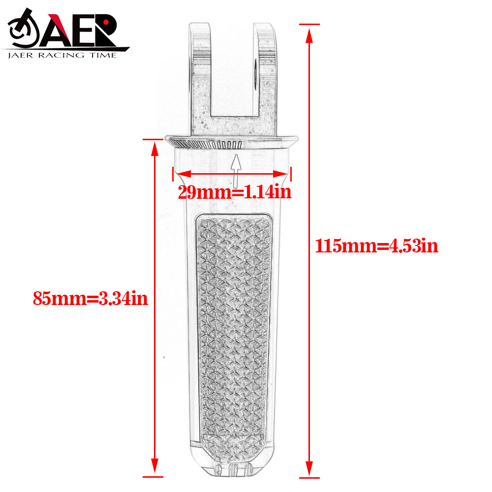 Piede Del motociclo di trasporto Pioli Anteriore Cavaliere Pedale per SUZUKI B-re DL250 V-STROM GSR 600 750 GSXR GSX-S 600 750 1000 SV650 SV650X