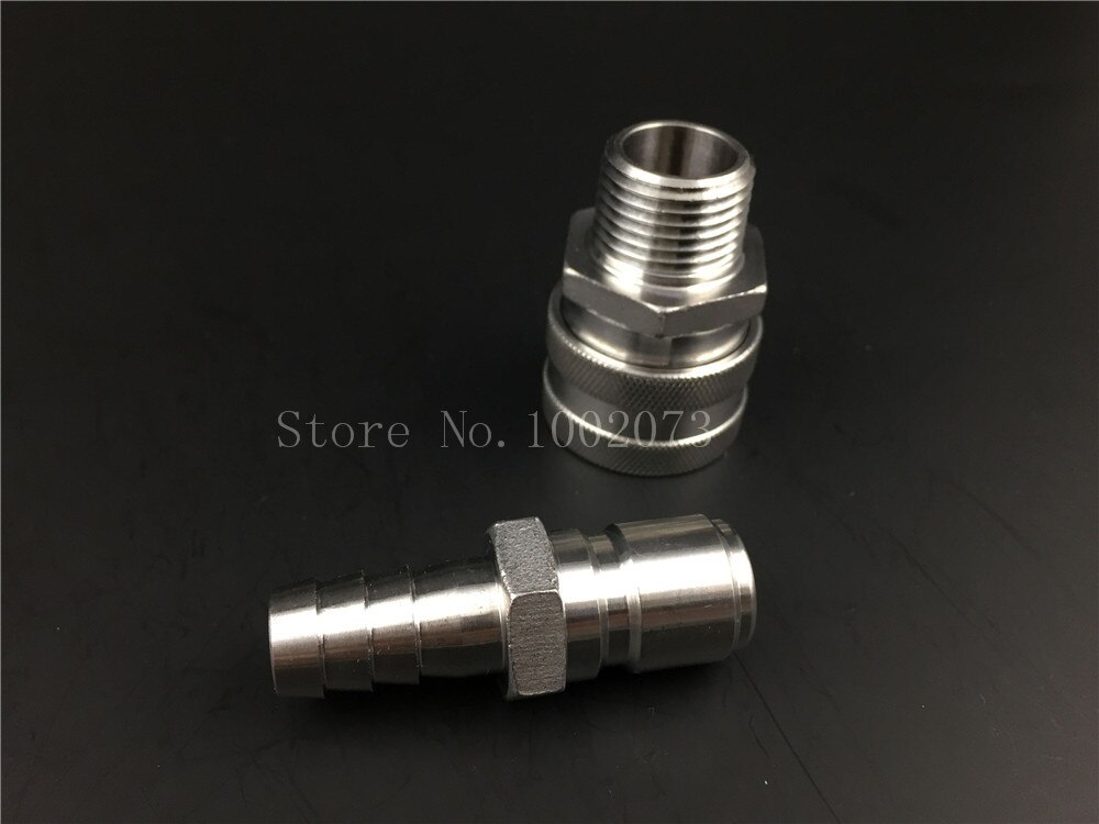 Stainless Steel Beer brewing Weldless Kettle Ball Valve 1/2&quot;NPT Kit Quick Disconnect Set, Pipe Fitting Nut and bulkhead assembly: Quick disconnect 2