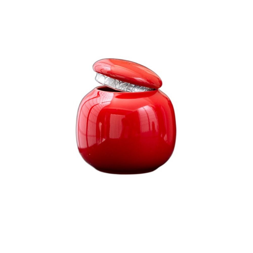 Niedliche leere Keramikgläser mit Farbglasur, Mini-Unterabfüllung, Tee-Vorratsglas, versiegelte Teebox, Kosmetik: Licht Grün