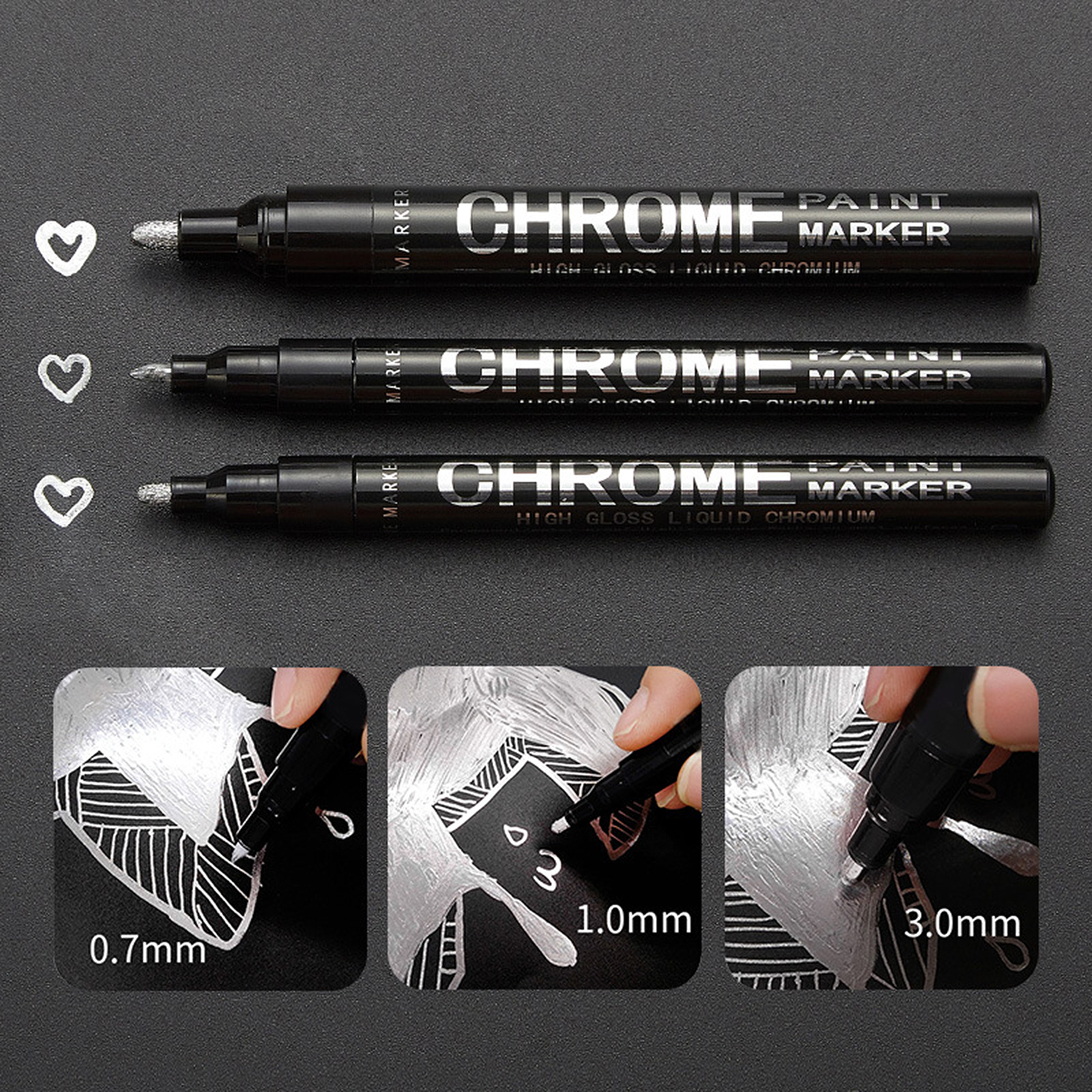 Chrom Spiegel Marker Stift DIY Harz Farbe Reparatur Spiegel Chrom Für Rock Keramik Glas Metallic Kunsthandwerk Stift Zubehör