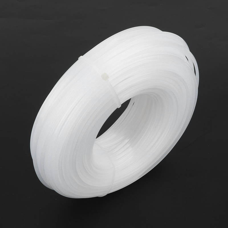 Nylon Trimmer Lijn 2.6Mm X 75M Wit ‑Shaped Grasmaaier Trimmer Lijn Nylon String Touw Vervanging