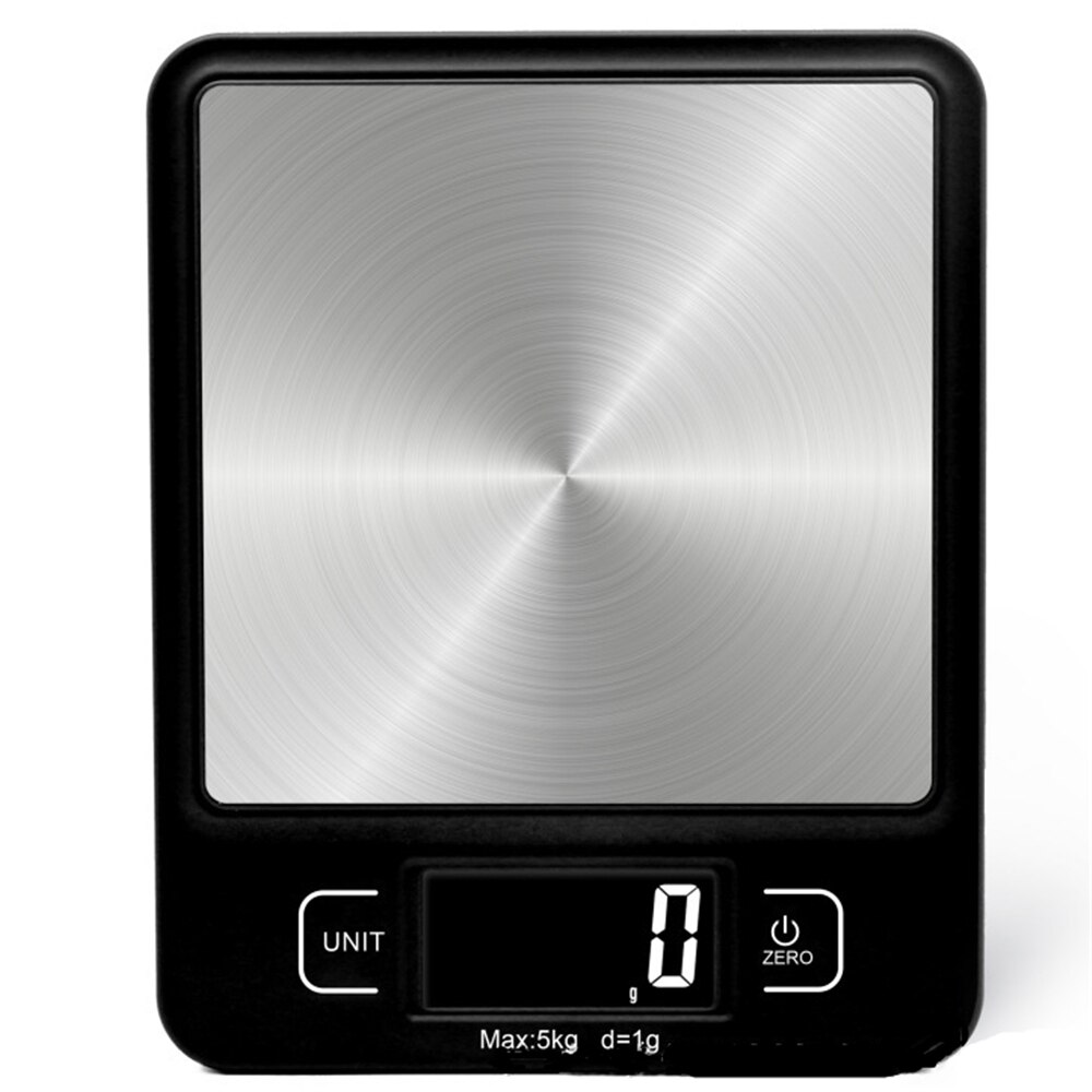 USB Powered Digital LCD Scale Kitchen Balance 5kg /1g Multifunction Food Scale for Baking Cooking Home Weigh Electronic Scales: Black
