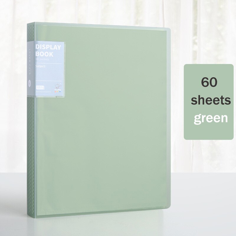 Organizador portátil para piano, 30, 40, 60, 80 páginas, tamanho a4, nota musical, folha de documentos, pasta de armazenamento, pp, pastas de escritório fosco: 60 sheets green