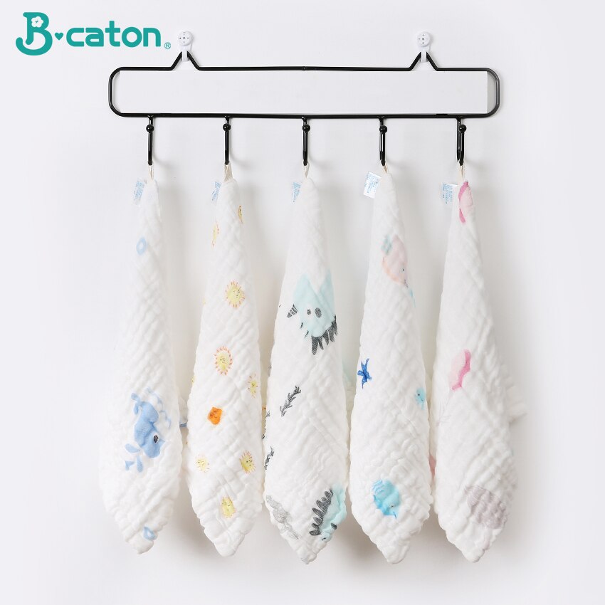 5Pcs Baby Towel Kid Bath Towels for Babys Face Wash Wipe Muslin squares Cotton Hand Towel soft Baby Gauze for newborn Baby Stuff