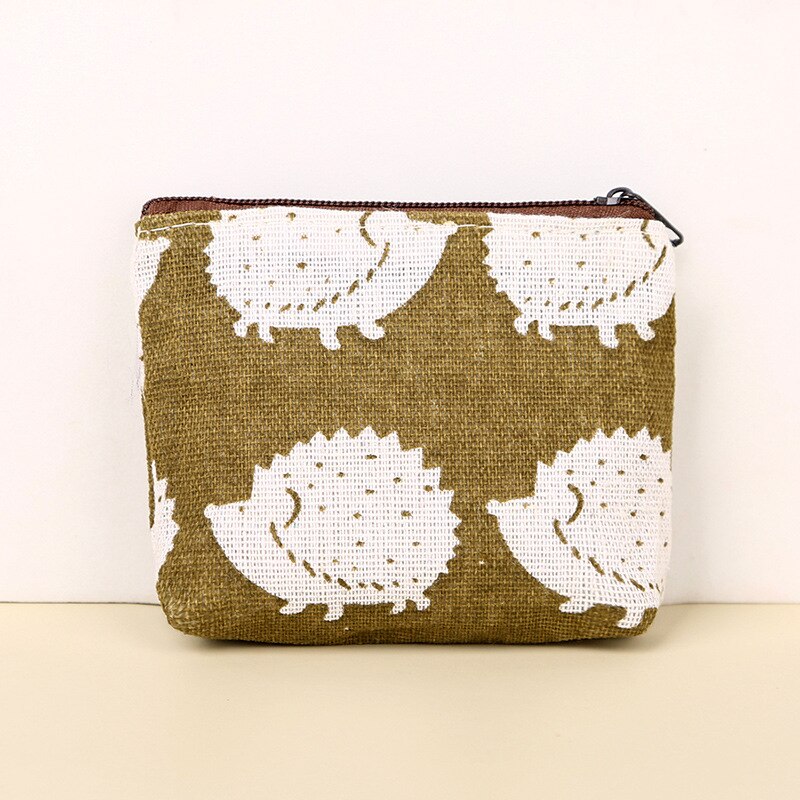 Donne della Tela di Canapa Della Borsa Della Carta di Chiave Mini Borsa Del Sacchetto Della Ragazza Dei Capretti Dei Bambini Carino Piccolo sacchetto della Chiusura Lampo Della Borsa Della Moneta del Supporto di Carta Del Sacchetto Del Raccoglitore cassa Del Sacchetto Del Sacchetto: 4