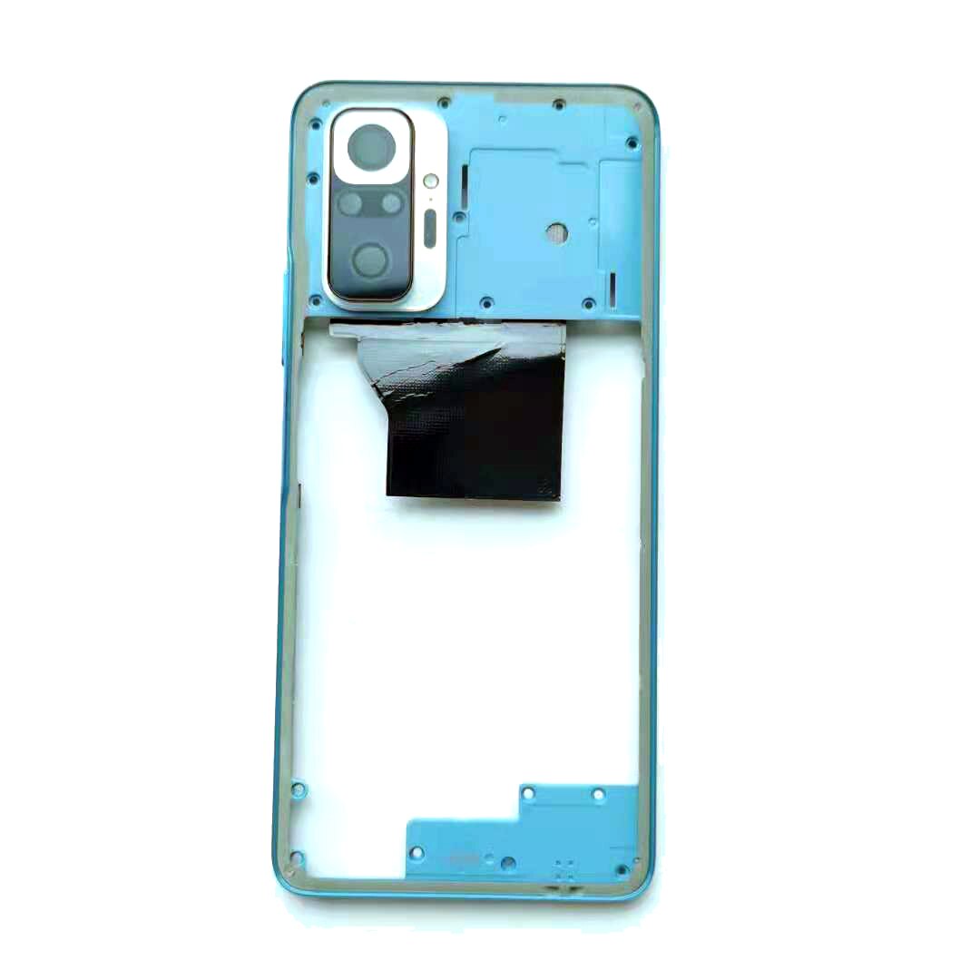 Original Middle Frame For Xiaomi Redmi Note 10 Pro With Camera Glass Lens Front Housing Middle Bezel Chassis Shell Parts