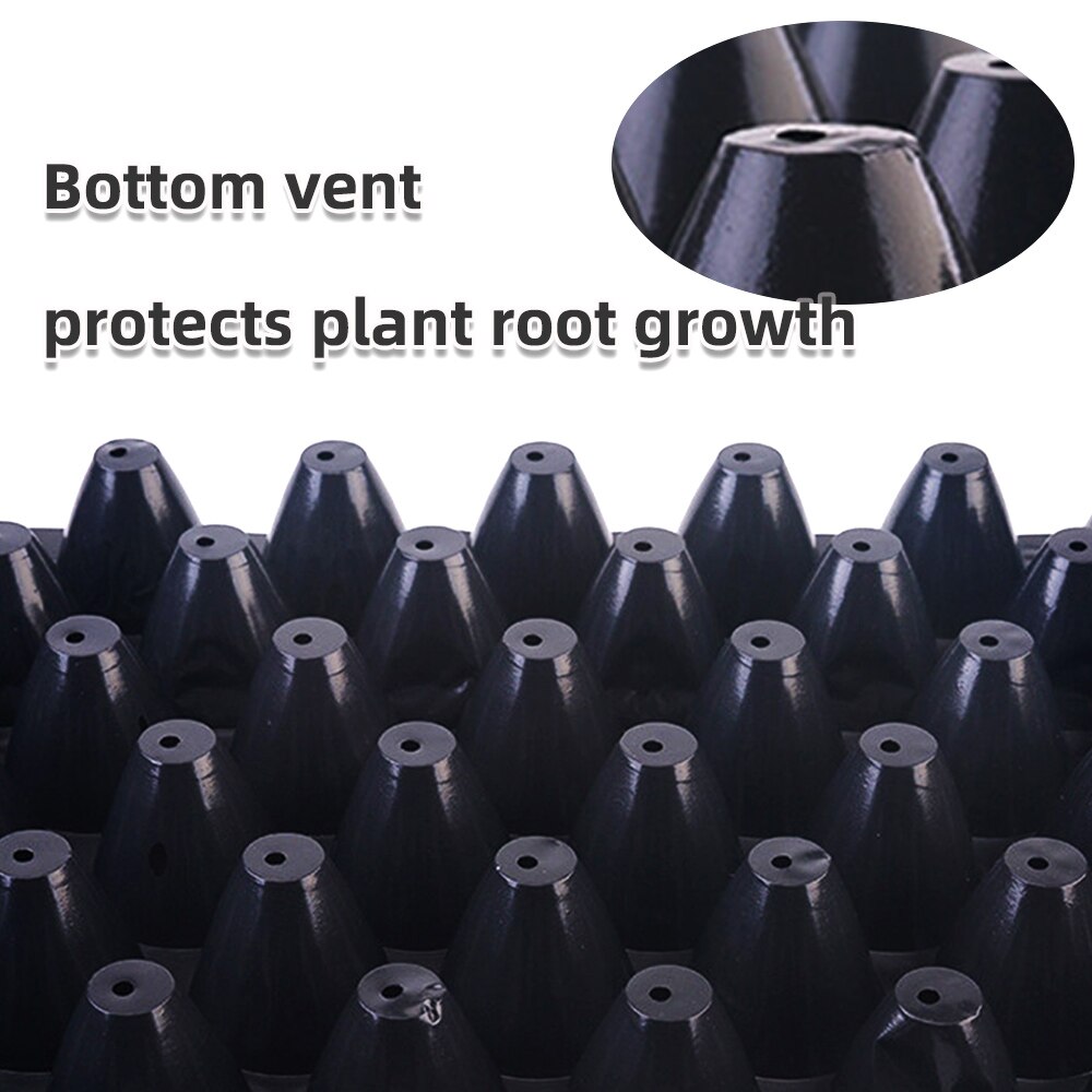 Bandeja de plástico para plantas de vivero, caja de cultivo de 48 o 72 agujeros para plantas de jardín, flores, suministros para trasplantar frutas y verduras, herramientas