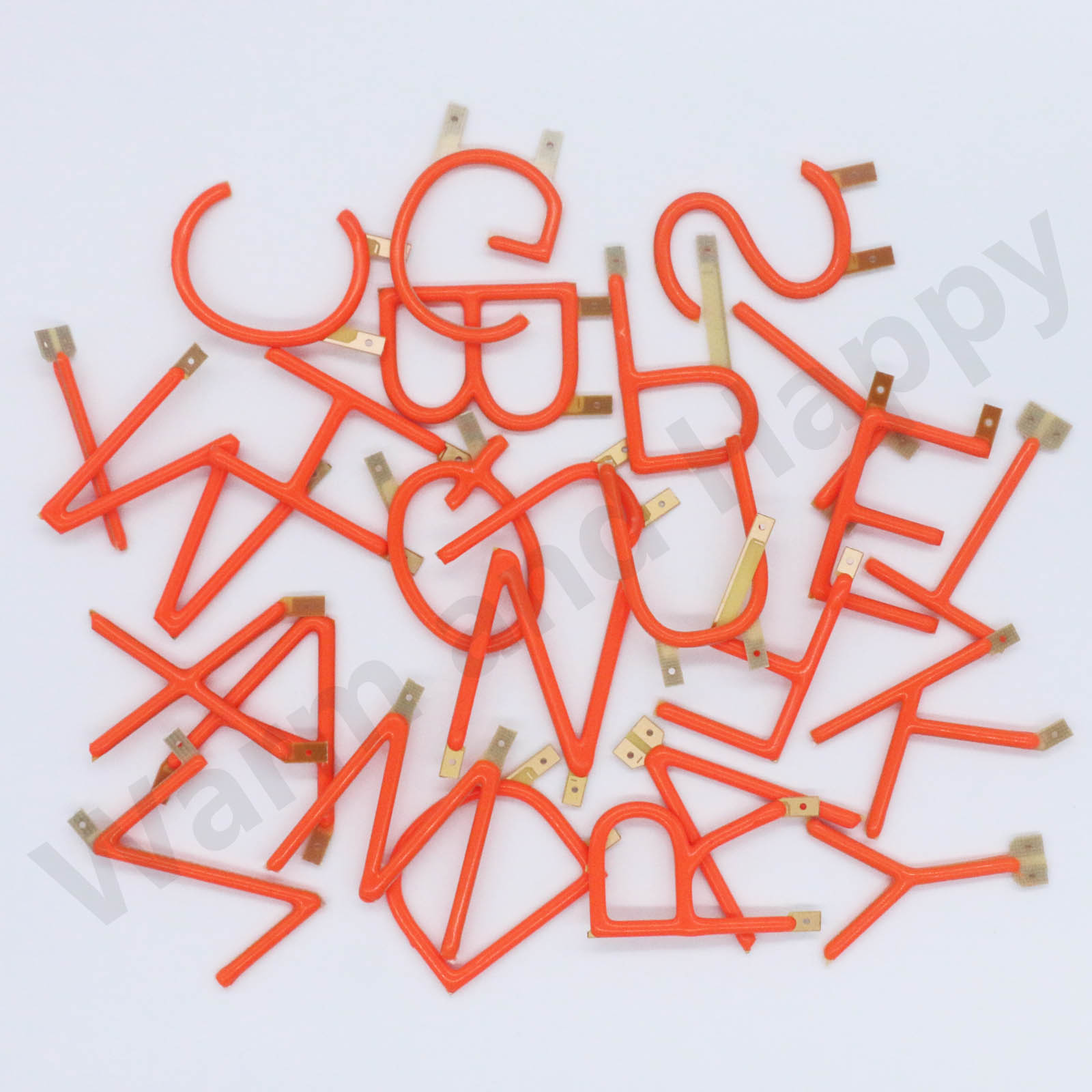 N-Z Letter Licht Decoratie Rood Licht 0.45W Led Lichtgevende Gloeidraad DC2.8-3.0V Nachtlicht Bruiloftsfeest Outdoor Decoratie Gebruik