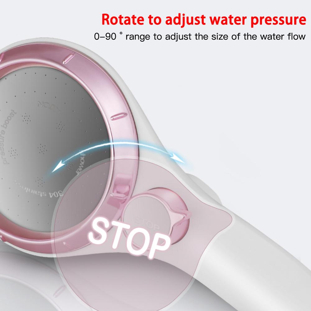 Handheld Shower Head High Pressure with ON/OFF Pause Switch Water Saving Japanese Single Shower Head