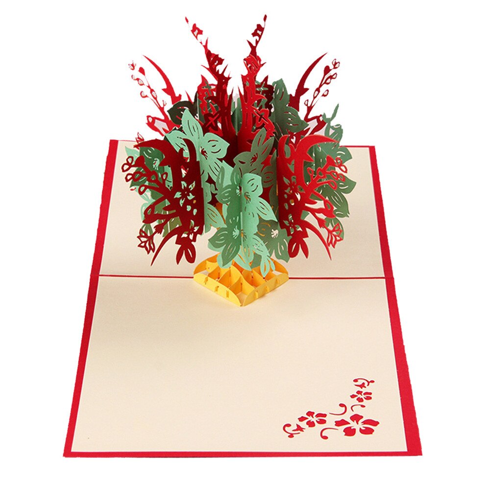 Newest creativity Paper 3D Pop Up Cards Valentine Lover Happy Birthday Anniversary Greeting Cards Postcards Card