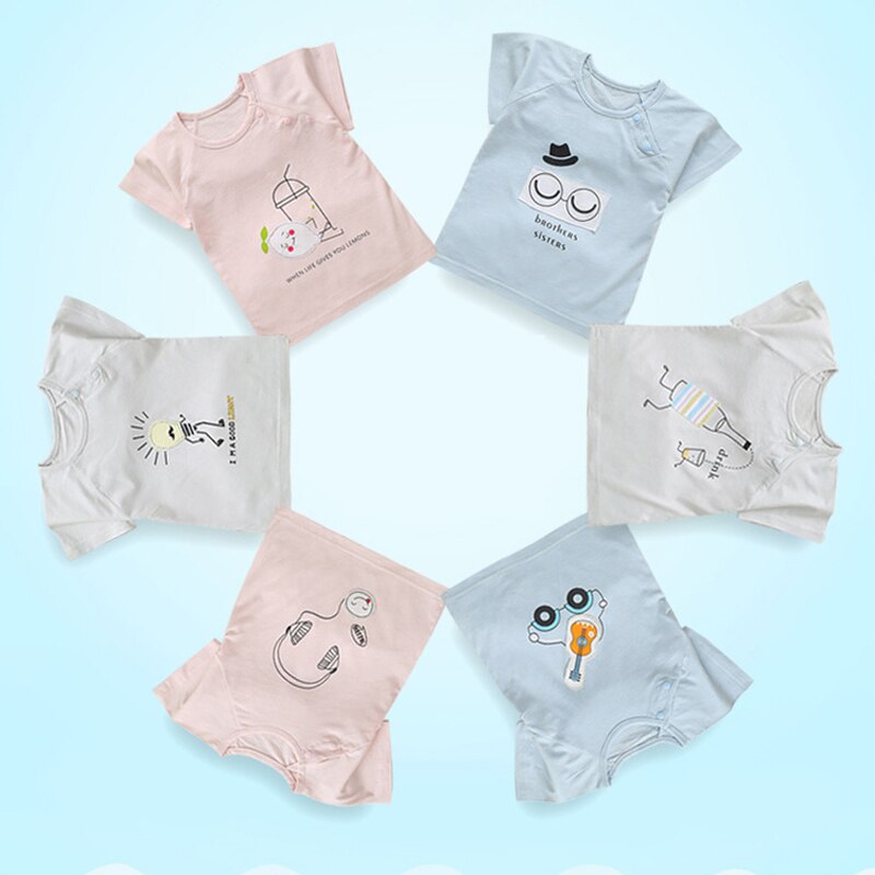 T-shirt pour bébés garçons, imprimé dessin animé, en coton, vêtements d'extérieur, 3 pièces, XL313, été