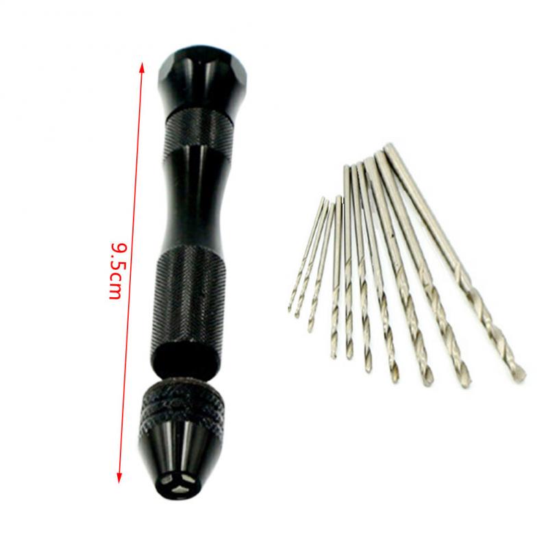 Manual Mini High Speed Steel Rotary Hand Tool Drill Bit With Twist Drills For Drilling Of Wood Carving Rotary Tool Kit: Default Title