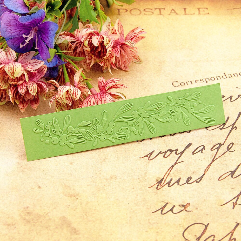 15x3cm en plastique petites feuilles artisanat carte fabrication carte papier album décoration de mariage clip gaufrage dossiers