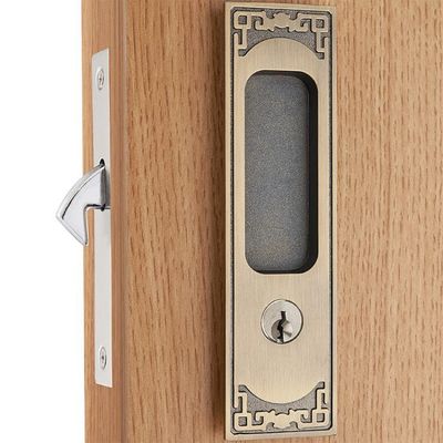 5 Stijlen Schuifdeur Lock Interieur Badkamer En Toilet Lock Haak Onzichtbare Bewegen Deur Lockset Met Sleutels: Goud