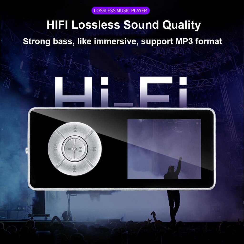 lecteur MP3 Bluetooth hifi sans perte mini lecteur de musique avec fm radio haut-parleur casque, sport MP3 portable métal baladeur