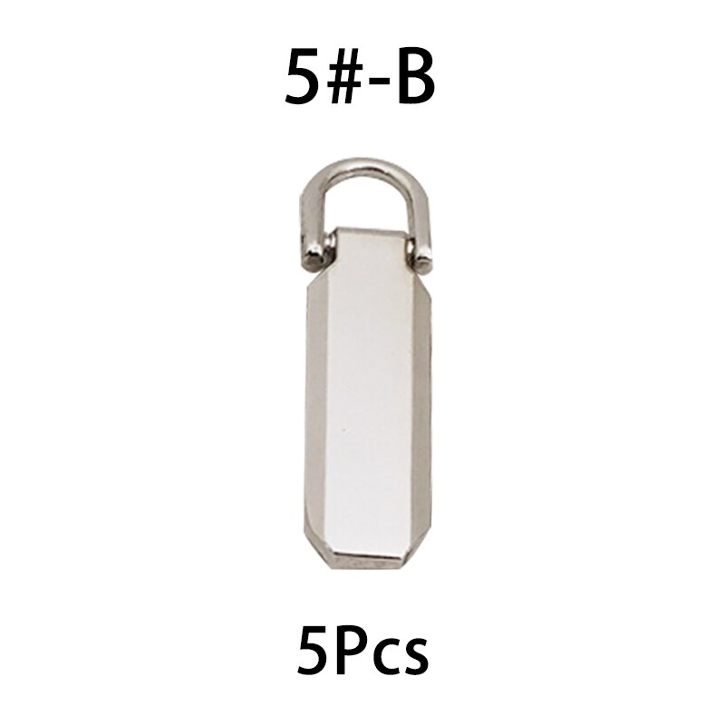 5pcs Detachable 3# 5# Metal Zipper Pullers for Zipper Sliders Head Zippers Repair Kits Zipper Pull Tab DIY Accessories: No.5 - B