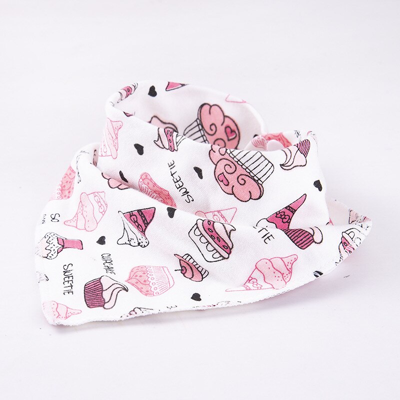 30 Stks/partij Biologisch Katoen Dubbele Lagen Kids Slabbers Handdoek Bandana Driehoek Burp Speeksel Baby Peuter Bandana