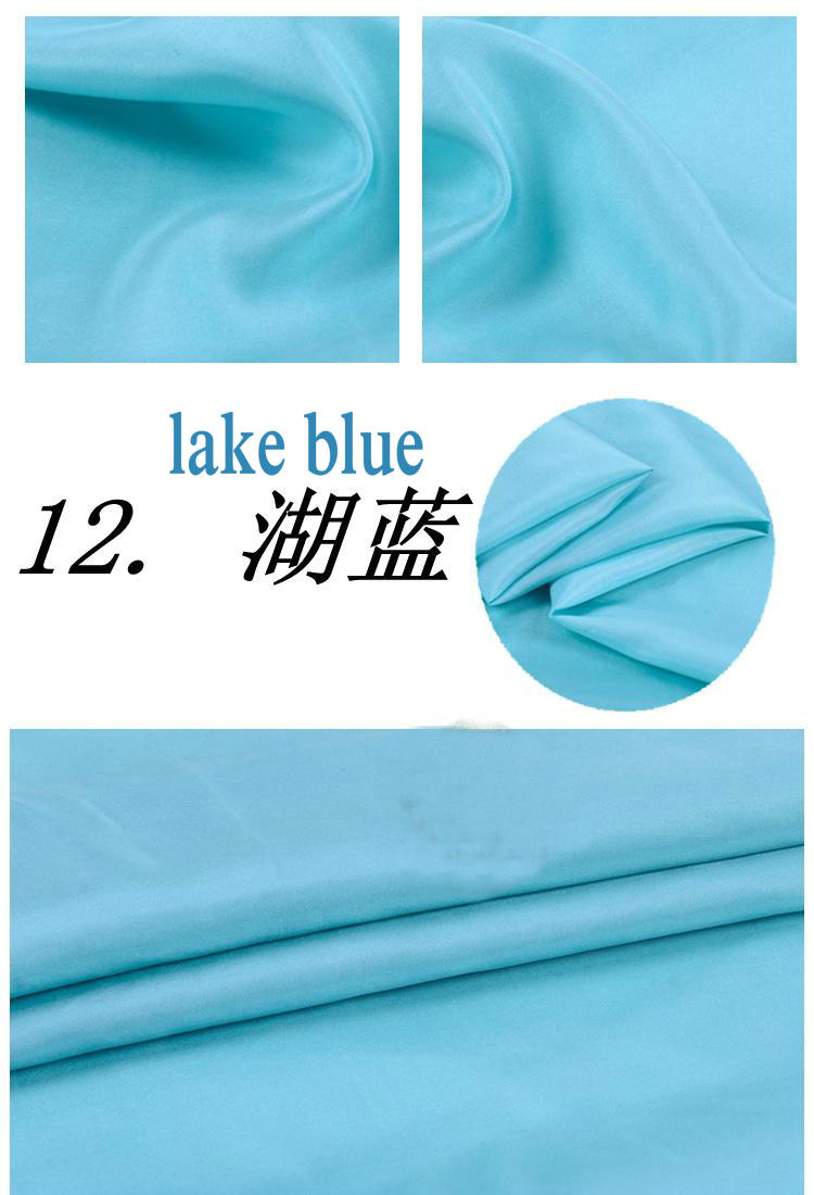 100% zijde habutai stof gebruik habotai zijden voering 8 m/m habutai breedte 110 cm H1BS15: 12 lake blue
