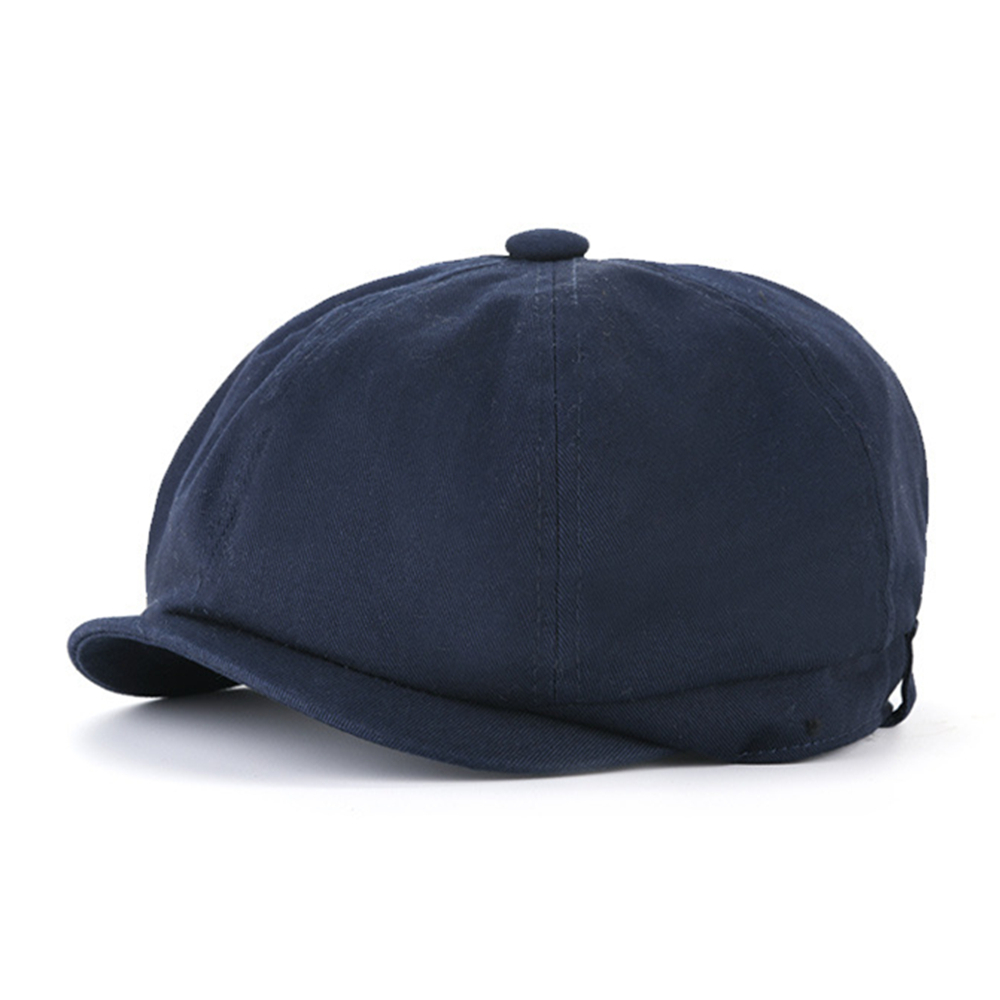 BUTTERMERE letni mężczyzna czapka gazeciarza bawełna biały ośmiokątny kapelusz brytyjski Vintage berety Gatsby kaszkiety kaszkiety duży rozmiar XL: Navy / XL(60-62cm)