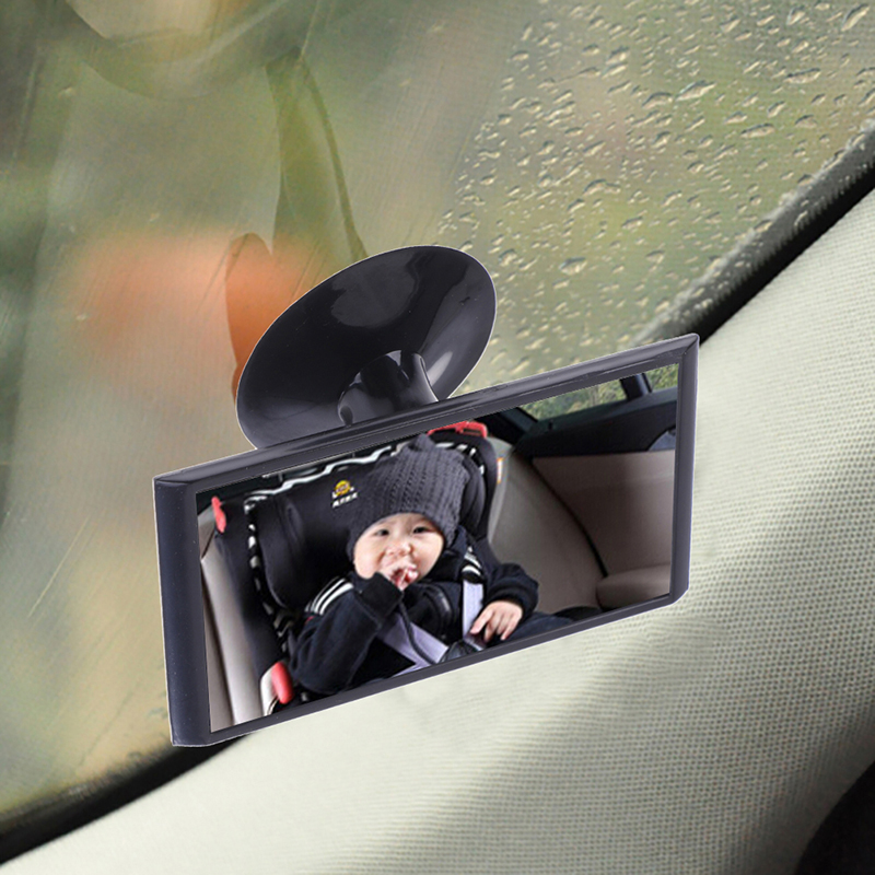 Baby Spiegel Auto Accessorie Universal Black 12Cm Auto View Rear Back Seat Baby Kind Veiligheid Spiegel Zuig spiegel Achter
