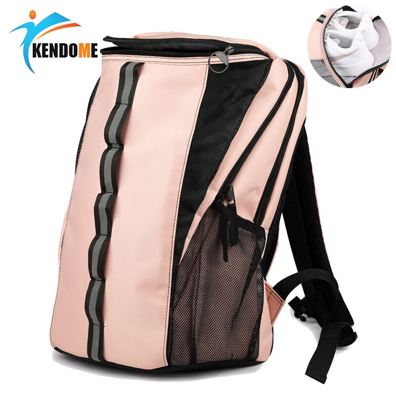 Women Gym Bag Pink Sport Bag For Women Fitness Waterproof Reflective Backpack Tennis Badminton Bag Softback Travel Bag Sac Sport