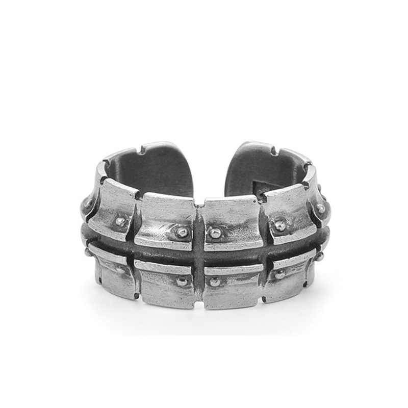 Anillos góticos Retro Para hombre y mujer, joyería de aleación de acero de titanio, color plateado antiguo, estilo Hip Hop, Rock: Violeta