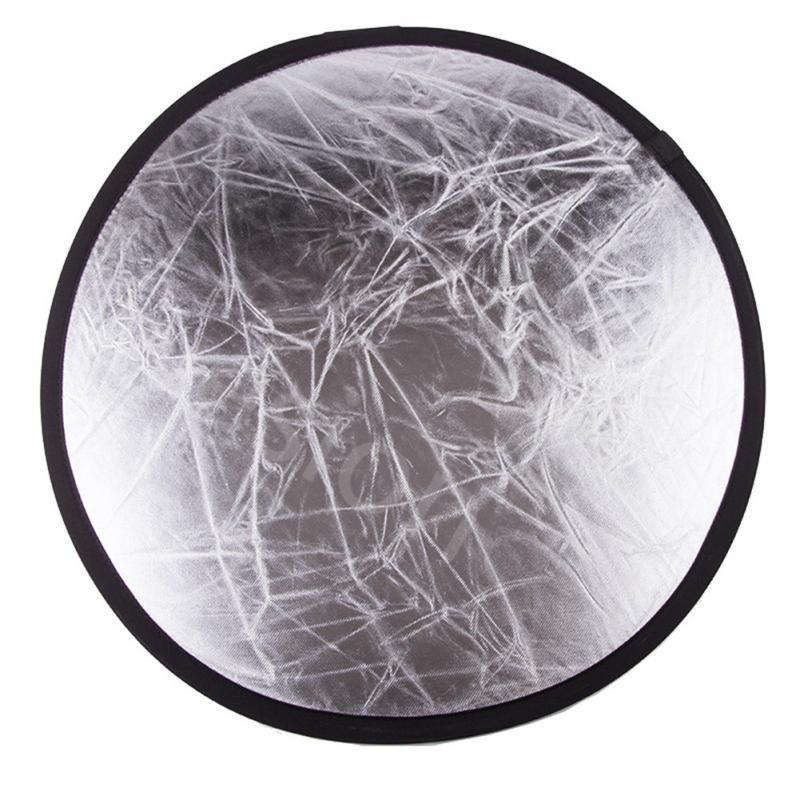 30CM Round Reflector Mini Home Photography Silver Reflector Outdoor Handheld 2in1 Fill Light Board Photo Studio Accessorie Photo