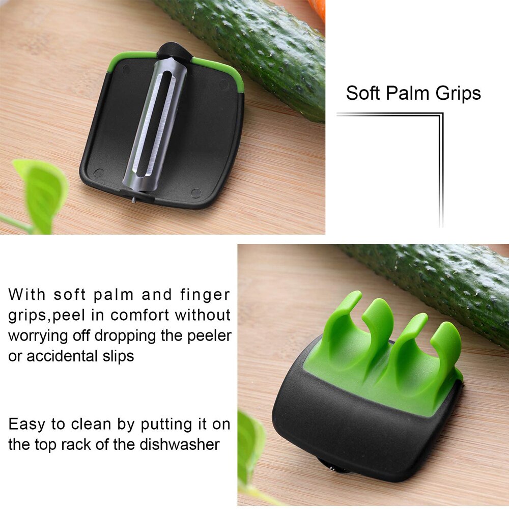 Palme Hand Gemüse Schäler Küche dauerhaft Obst Schäler mit Komfortable Finger Ring für Kartoffel Karotten Gurken