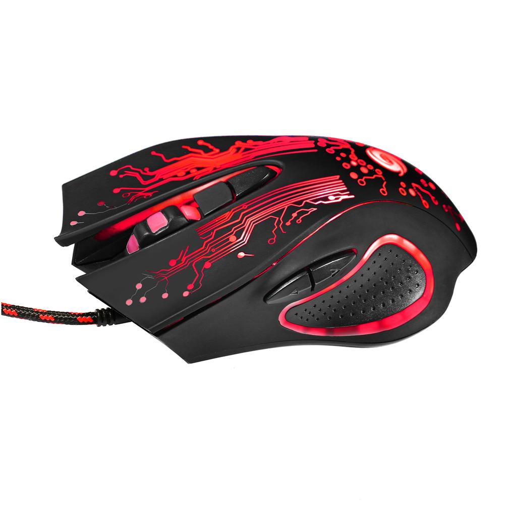USB Wired Gaming Game Mouse 3200DPI LED Optical 6D Pro Gamer Mice 6 Buttons Computer Gaming Mouse PC Laptop Player