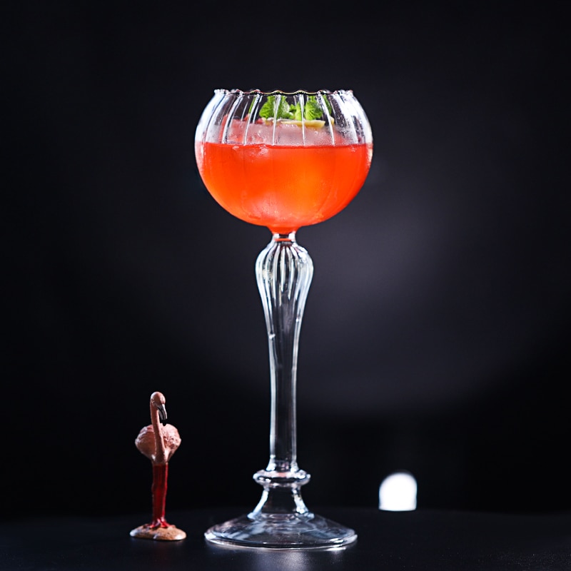 Creatieve Cocktail Glas Europese High-Voet Bloemvormige Cocktail Glas Romeinse Kolom Cocktail Persoonlijkheid Bar Wijnglas