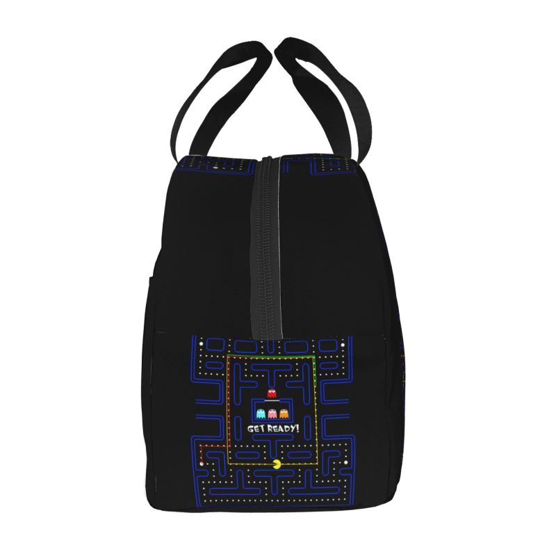 Classic Video Arcade Game Collage Insulated Lunch Bag Reusable Cooler Thermal Lunch Box Women Children Food Container Tote Bags