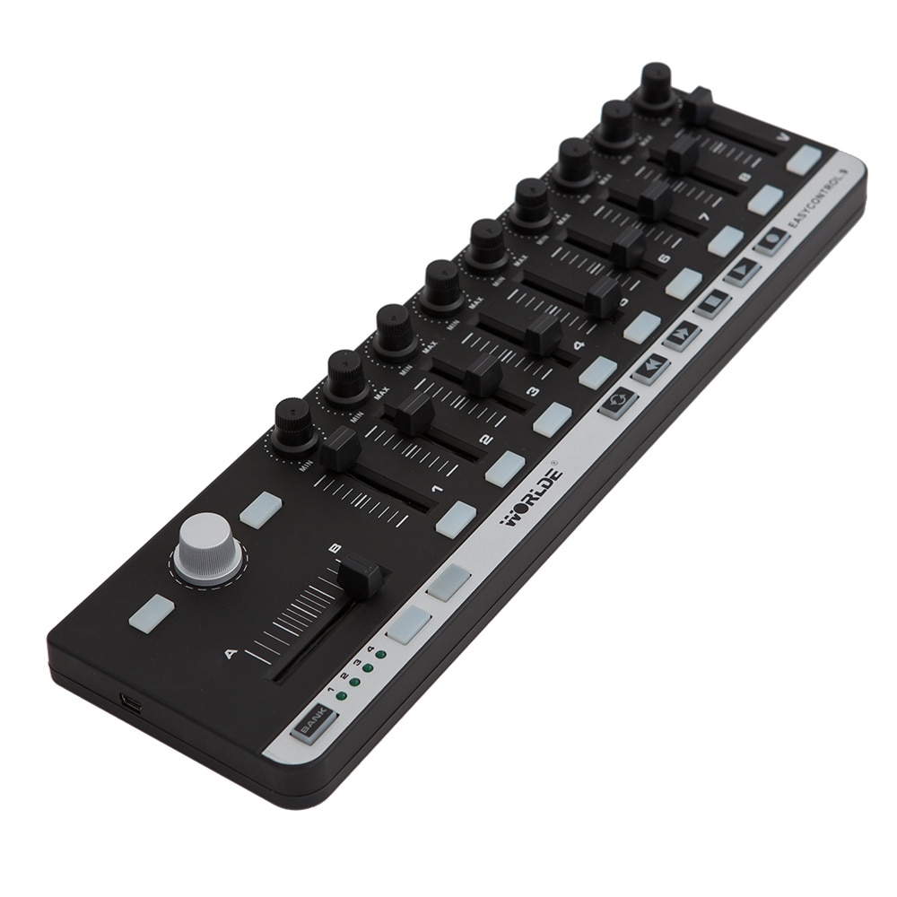 Worlde EasyControl.9 MIDI Keyboard Portable Mini USB 9 Slim-Line Control MIDI Controller