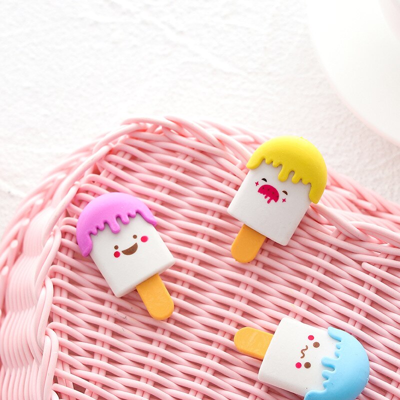 Borrador de lápiz de papelería creativa, goma de borrar de dibujos animados, puede montar paletas, modelado de goma, suministros escolares ecológicos, Uds.