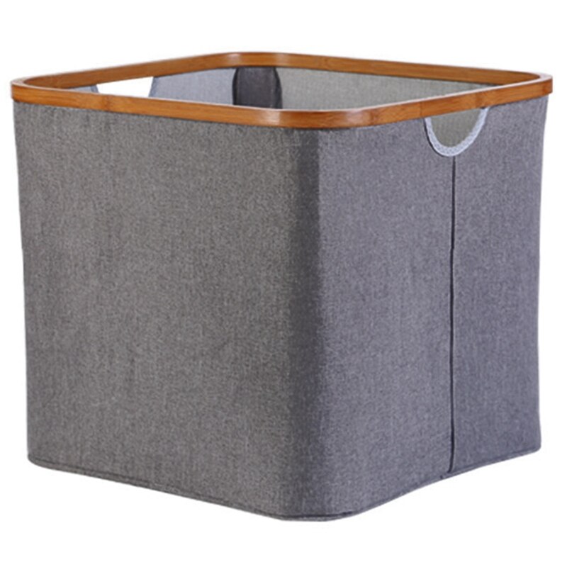 Bamboo Laundry Basket with Lid Hampers For Laundry Hamper with Handles Foldable Hamper Easily Transport Laundry,Grey