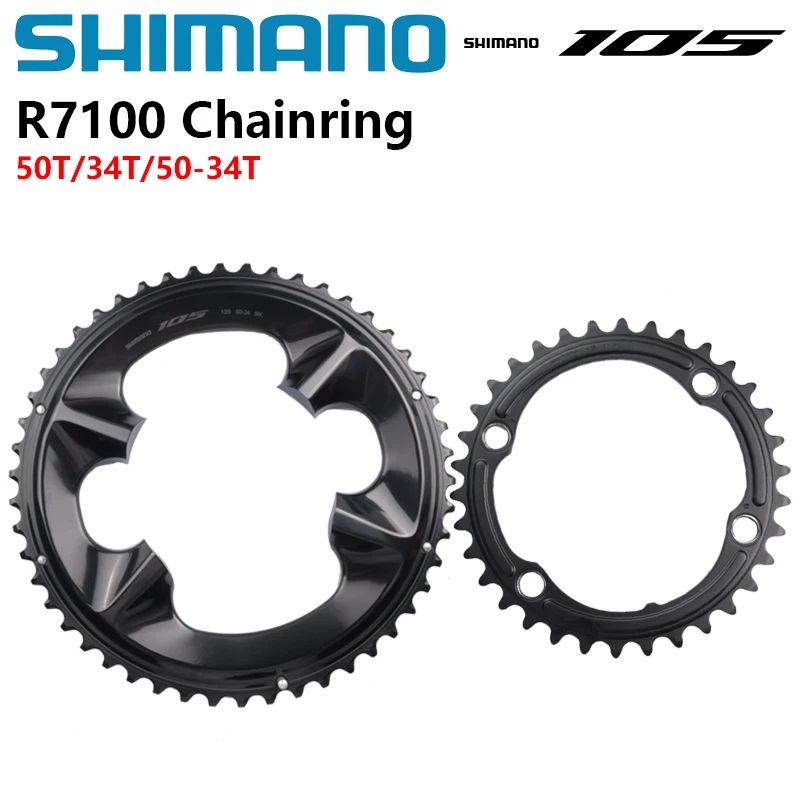 Shimano 105 R7100 Di2 Kurbelgarnitur Kettenblatt 12s für FC-R7100 R8100 34T/50T/50-34T Original Shimano