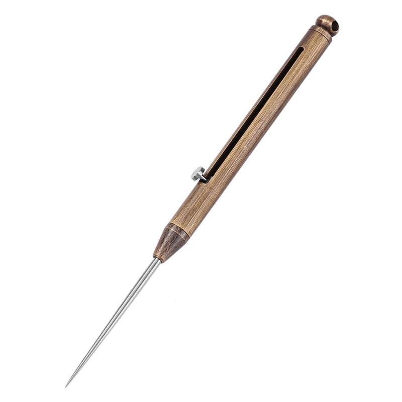 Bærbar tannpirker holder rote stativ titan legering  tc4 tannpirker utendørs camping applikasjon trykk-dra fjær tannpirker: B