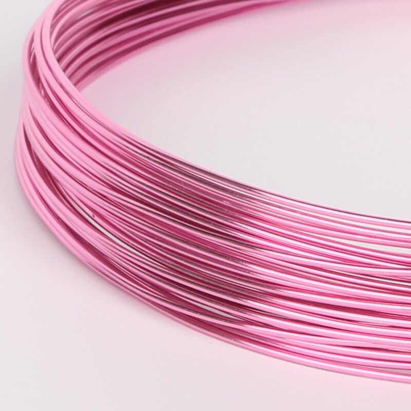 Aankomst Aluminium draad Zachte Metalen Bloemisterij draad Diffierent Kleur Ronde Vormige Diameter 1mm Voor Handgemaakte Naaien Accessoires: Fuchsia