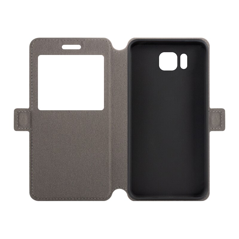 Pu læder telefontaske til samsung galaxy alpha  g850f flip etui til samsung galaxy alfa vinduescover blødt silikone bagcover