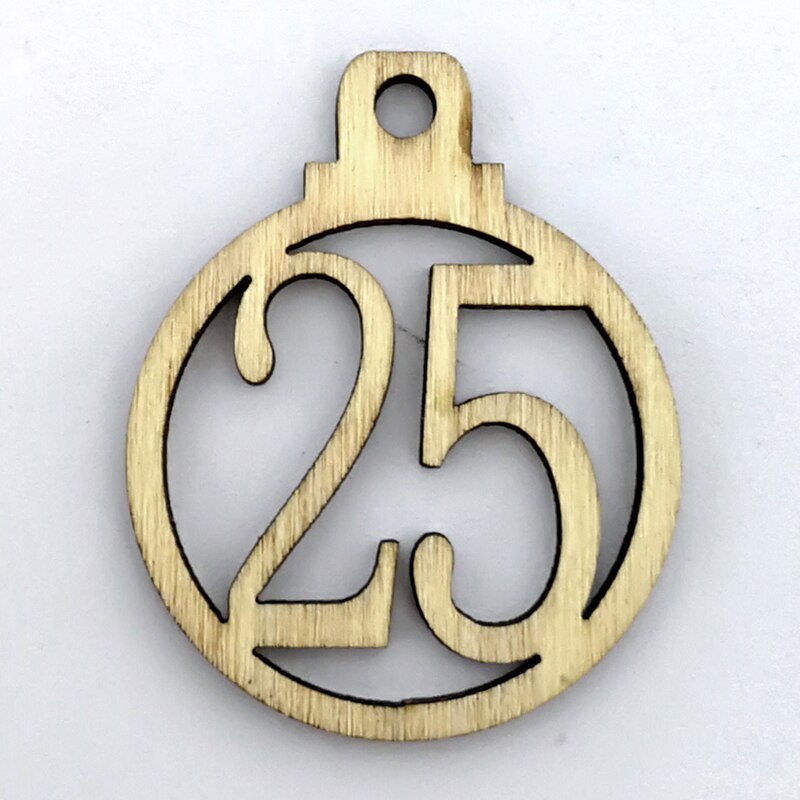 25 stk christmas 1-25 træ jule advent tags nummer hjemme fest julepynt advent