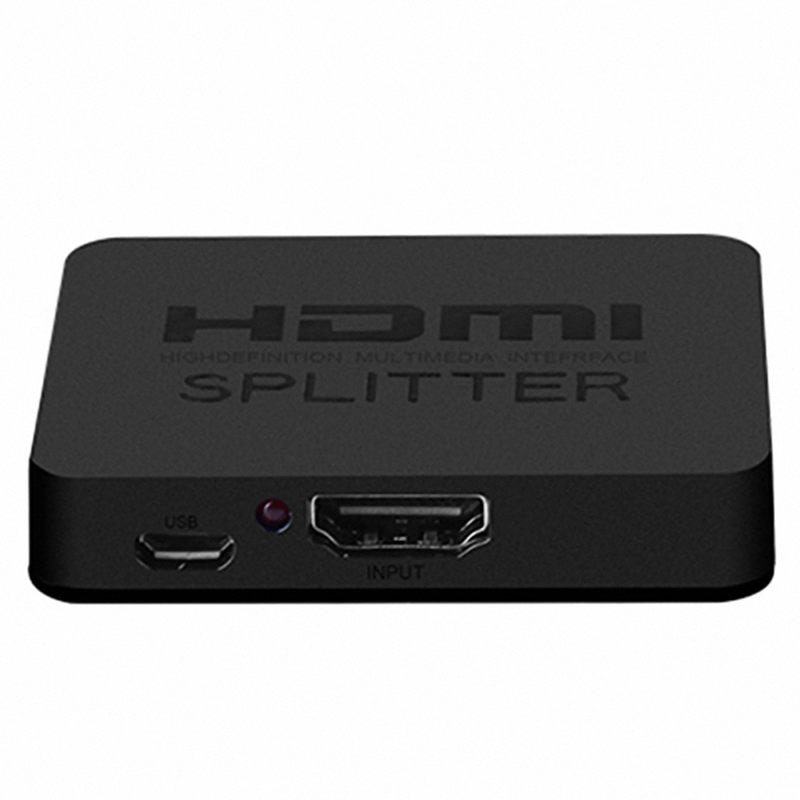 HDMI Splitter 1 x 2, 1 Input 2 Output HDMI Amplifier Switcher Box Hub Support 4KX2K 3D 2160p 1080p (One Input To Two Outputs)