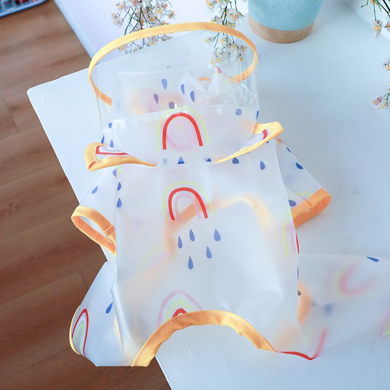 Dog Raincoat Transparent Waterproof Rainbow Rainwear Teddy Bear Small and Medium Raincoat for Dogs