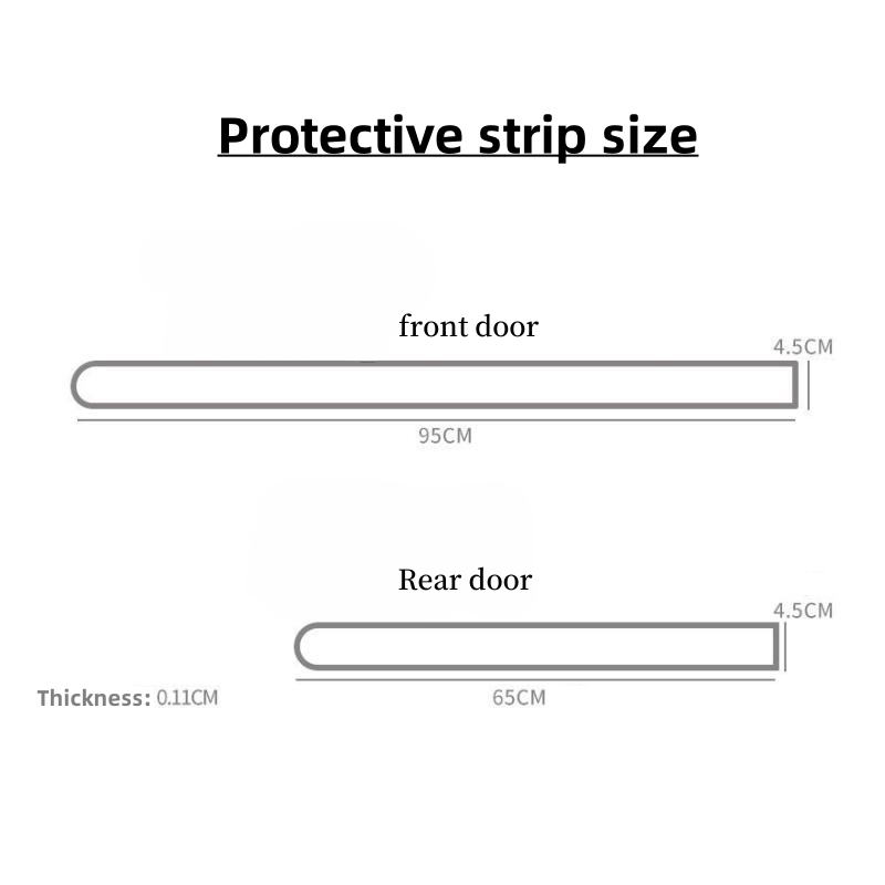 Adhesive-Free/Magnetic Car Door Anti-scratch Strips Black White Rubber Body Side Edge Guard Decoration Protective Stickers