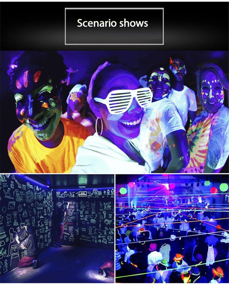 UV LED Floodlight 30W 50W 80W Ultraviolet Light 100-120V Fluorescent Lamp Black Light Halloween Party Prom LED Purple Cast Light