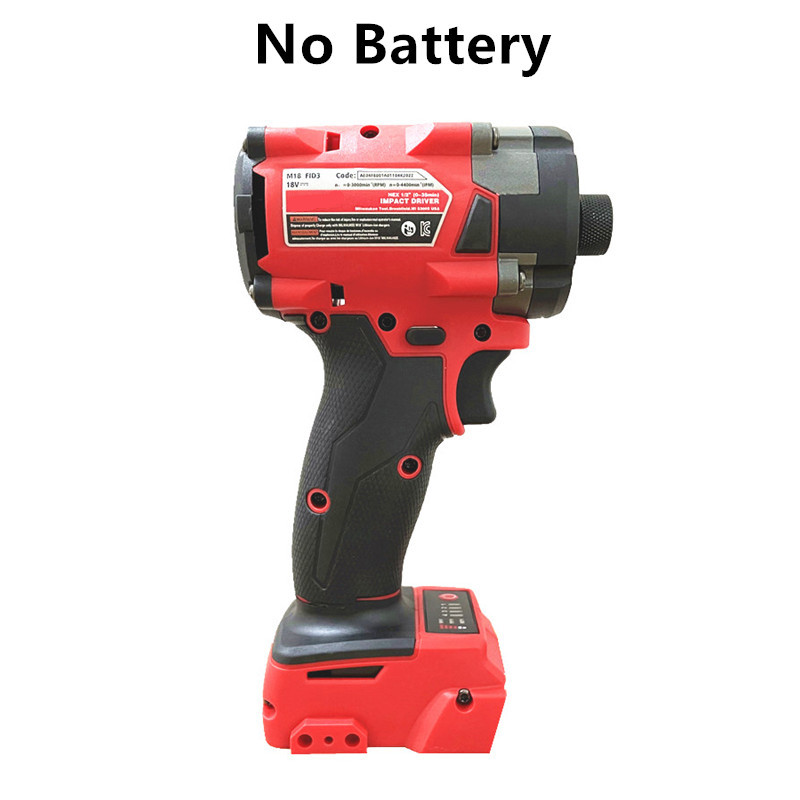 Kompatibel med milwaukee 18v batteri elektrisk akku-nøgle børsteløs skruetrækker slagboremaskine elværktøj bil lastbil reparation: Orange