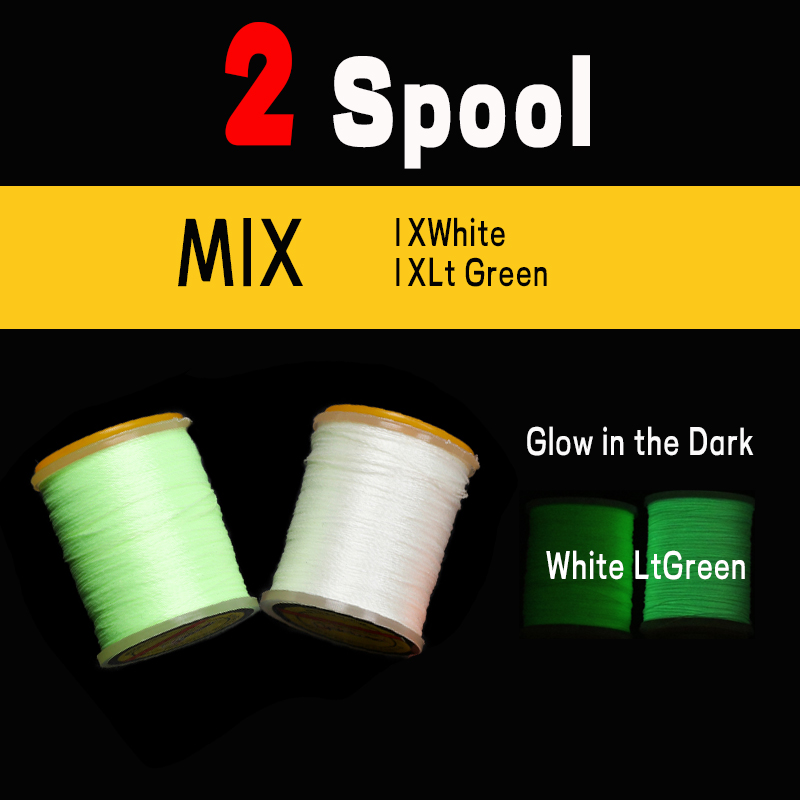 WIFREO-Hilo de atado de moscas Lumo 150D para Lucio, Lucio, moscas, UV Fluo, poliéster, bricolaje, gancho de asistencia, línea de encuadernación, accesorios de pesca, aparejos: Verde claro