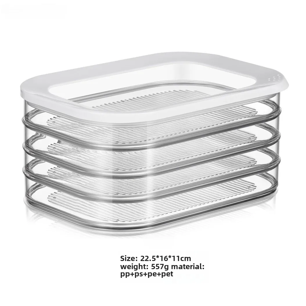 Stapelbarer Mittagessen-Fleischbehälter für Höhle Kühlschrank, Lebensmittel-Aufbewahrungsbox mit Deckel, Delikatessen-Fleisch-Aufbewahrungsbehälter für sterben Kühlschrank-Kälteaufbewahrung: MULTI