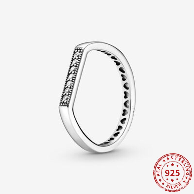 Original 925 Sterling Silber Funkelnden Zügel Pandola Pflastern CZ Ring Öffnen Hochzeit Ringe Für Frauen modisch