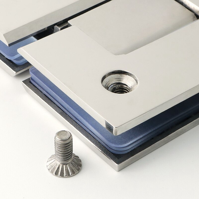 Heavy Duty 180 Degree Glass Door Cabinet Showcase Cabinet Clip Glass Shower Door Hinge Replacement Parts Stainless Steel Polishe